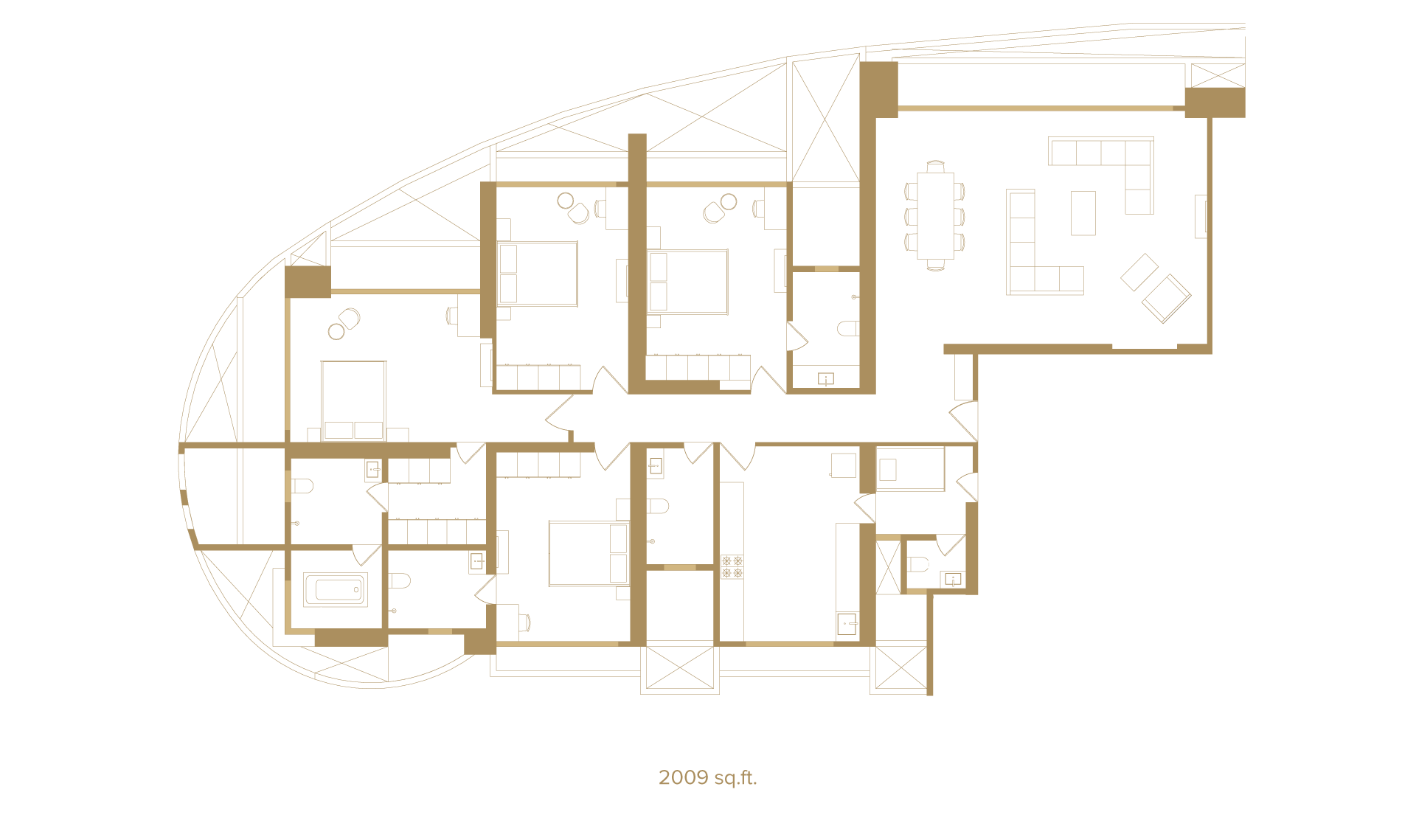 Monte Carlo 4BHK floorplan