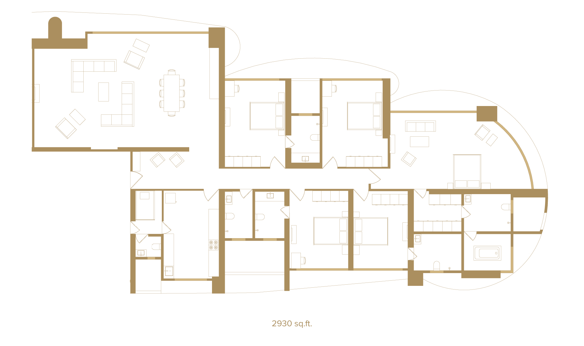 Monte Carlo 5BHK floorplan