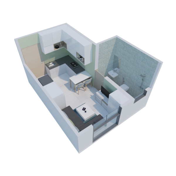 1 RK (Studio) flats in Neohomes, Bhandup