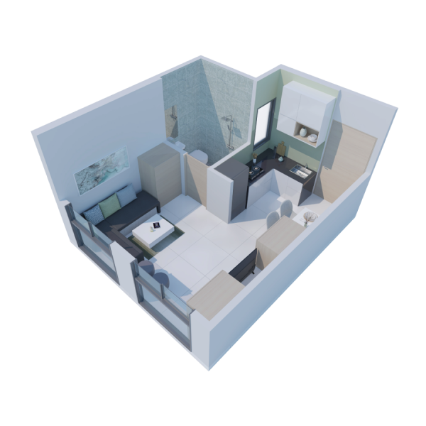 1 RK (Studio) flats in Neohomes, Bhandup